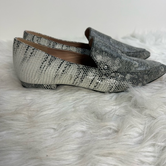 27 Edit Harlie Snakeskin Pointy Flats - Picture 3 of 8